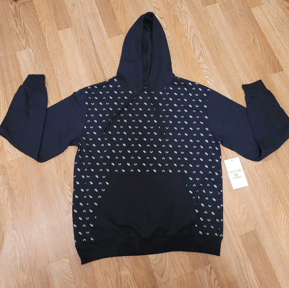 True Religion Patterned Black Hoodie